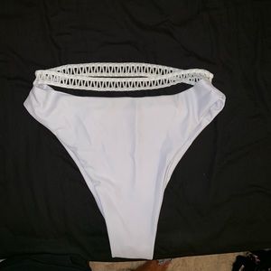 white bikini bottoms